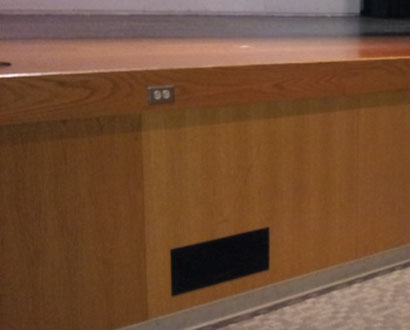 The installation included a pair of Community VLF-208LV Subwoofers
