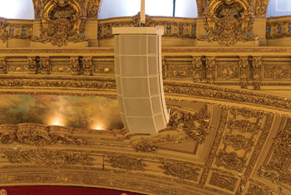 A RoomMatch array from Bose Professional Systems, installed at the historic Boston Opera House