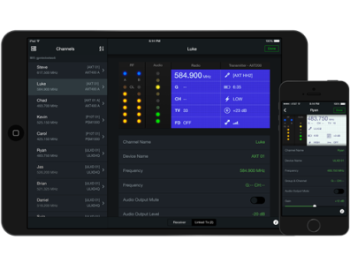ShurePlus Channels App for iOS Mobile Devices