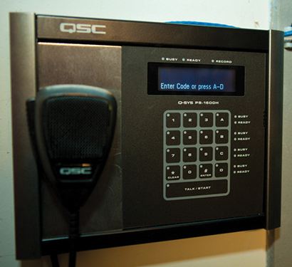 Design Electronics also installed two QSC PS-1600H 16-button page stations at the aquarium.