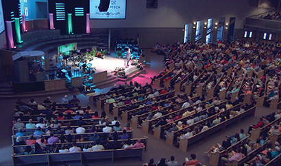 Hillcrest Baptist Church's main worship center has (16) channels of Sennheiser wireless and (9) channels of Sennheiser in ear monitor units. 