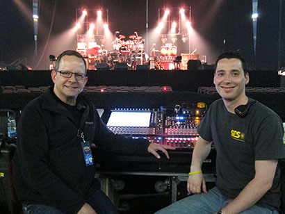 FOH Engineer Scott Ragsdale (left) and System Tech Alex Ritter