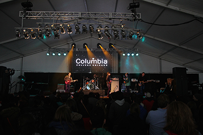 Set up under a tent, the main stage had 5 Martin Audio W8LC enclosures a side with 12 ground-stacked WSX subs; 3 W8C, 2 WS218X and 1 WS18X for side fill and 10 LE12JB stage monitors. Stage 2, also under in a tent, used 2 W8C and 2 WSX subs a side with 6 LE12JB stage monitors. The smallest stage was set up in an outdoor garden area with 2 Martin Audio WT3, 2 WS218X subs and 4 LE12JB stage wedges to keep quality high.