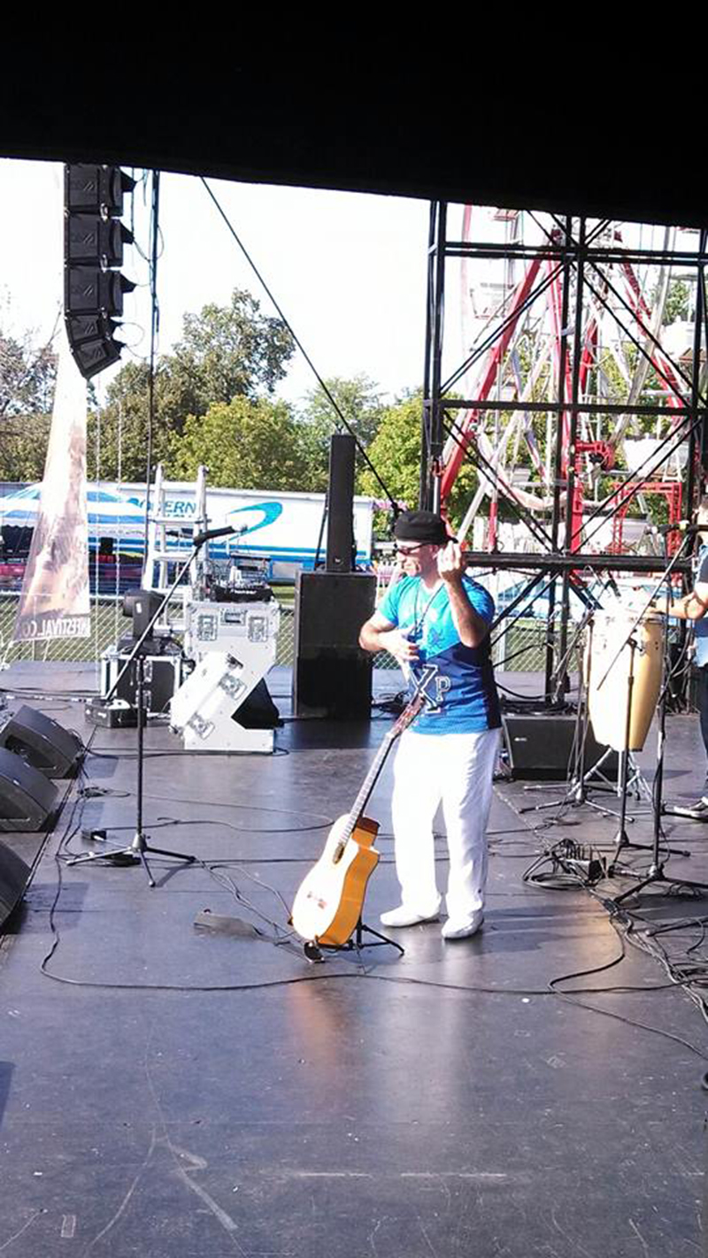 Pink Noise Provides dB Technologies System for Chicago Festival Cubano. Pictured here, monitors and sidefills.