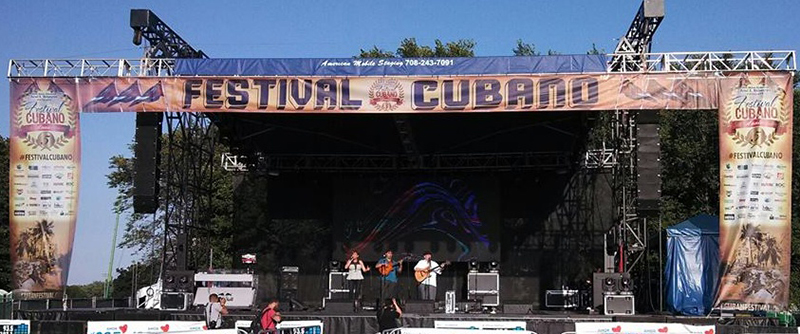 Pink Noise Provides dB Technologies System for Chicago Festival Cubano. Pictured here, stage 2