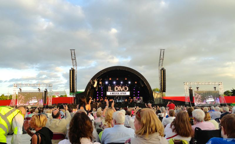 Il Divo and The City of Cork Symphony Orchestra teamed up to bring the music of Broadway to a capacity crowd of 18,000 gathered at Musgrave Park in Cork, Ireland in late June