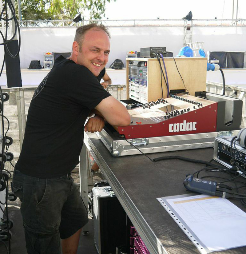 Pictured here is the Cadac CDC four at FOH with engineer Dave Millard.