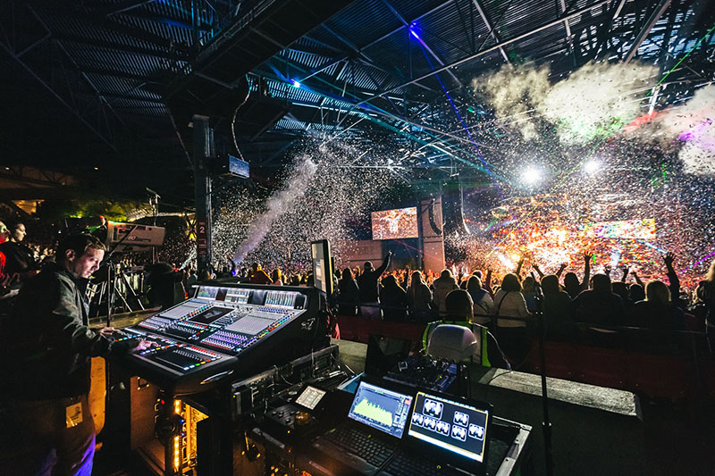 A DiGiCo SD7 at Summerfest’s Marcus Amphitheatre. Photo by Sara Bill.
