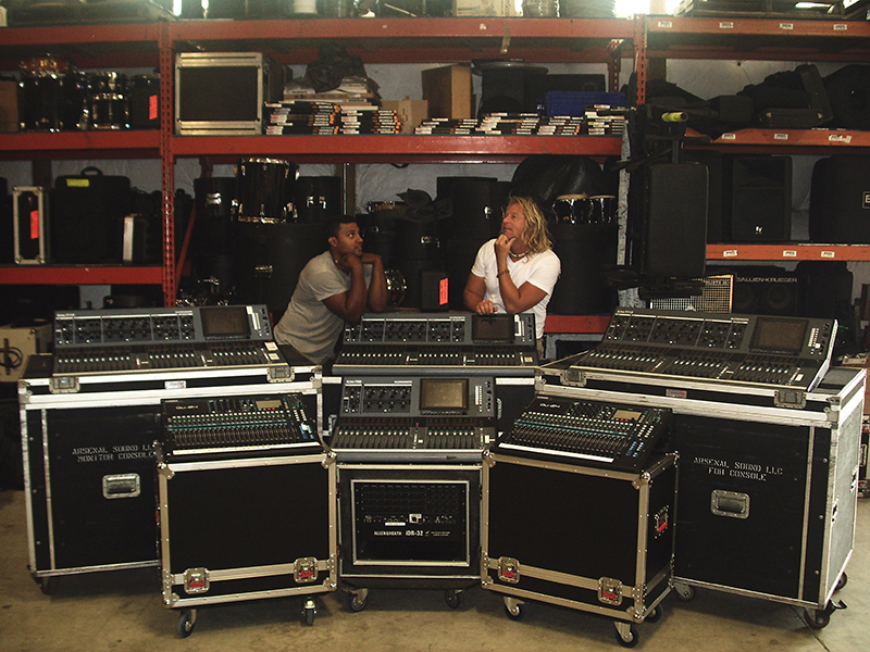 Junior Maldonado and Alby Miller with Allen & Heath mixing systems.