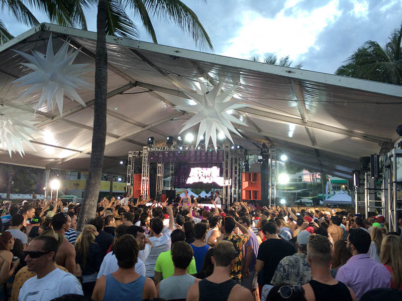 The Surfcomber during Miami Music Week in March 2014. Photo from Pure Grove Systems.