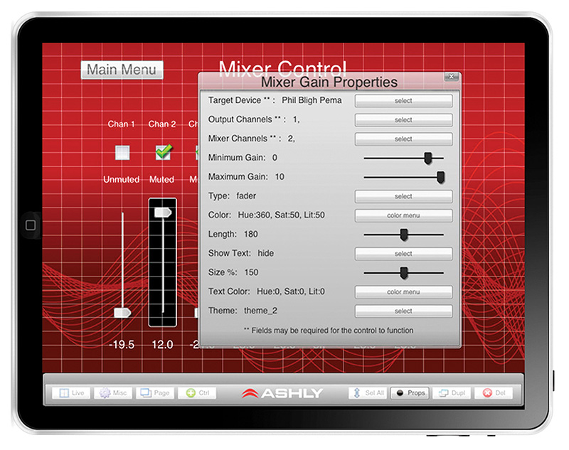 Ashly Remote iOS App