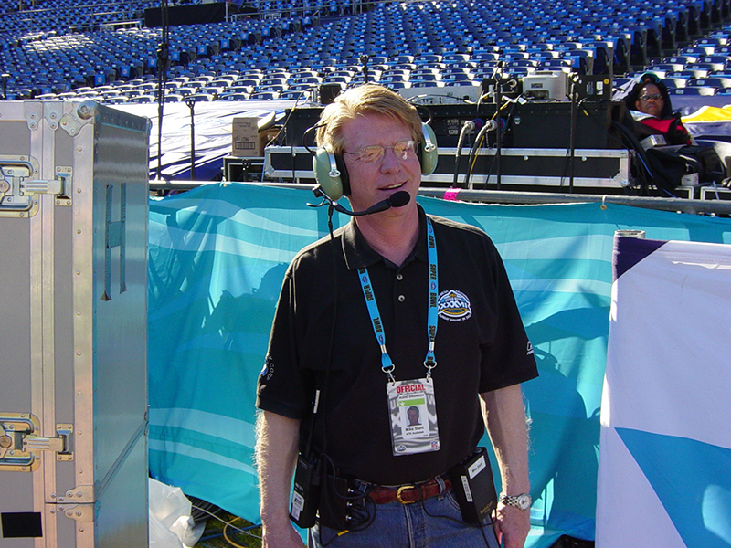 Stahl became co-owner and president of ATK Audiotek. He is pictured here at the NFL's Super Bowl, in 2003.