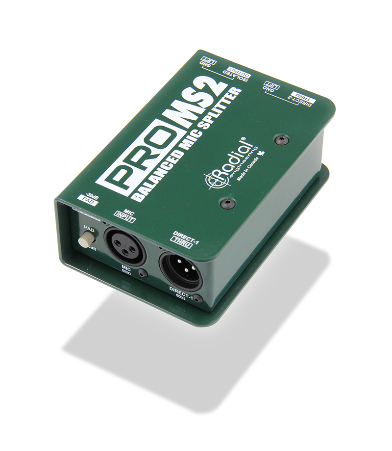 Radial ProMS2 Single-Channel Mic Splitter