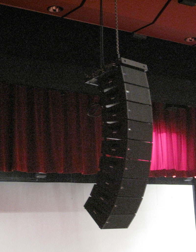 The stage right hang features the 9-box MINA array.