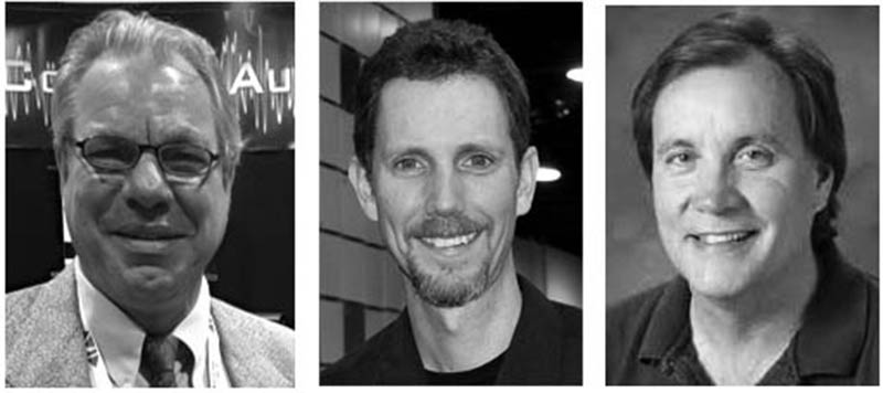 James Stoffo (left), Karl Winkler (middle) and Tim Veat (right) will share with attendees their vast knowledge about how to use wireless audio products during "Making Wireless Work," a symposium hosted by SynAudCon set for Dallas Jan. 3-4, 2015.