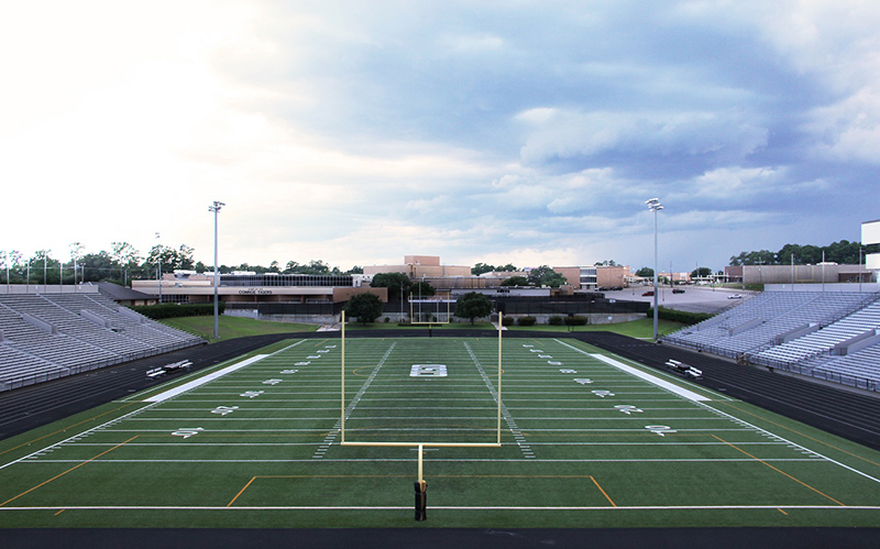 TASC A/V provided new processing gear for Moorhead stadium in Conroe, TX that includes two Symetrix SymNet Radius 12x8 DSPs with Dante capability