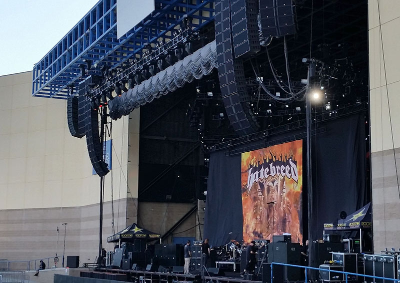 Thunder Audio is also provided L-Acoustics gear to Slipnot this year. The rig is similar to that deployed at Knotfest, pictured here.