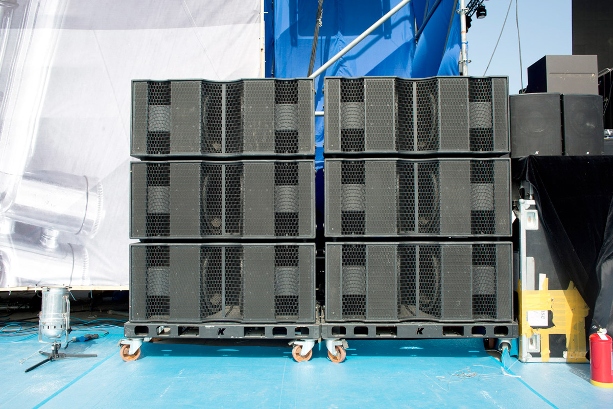 The event’s Green Note Stage featured 24 KH8, 16 KS8 and eight KF12MT units. 