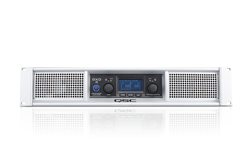 QSC GXD Series Processing Amplifiers. Pictured here, the GXD4