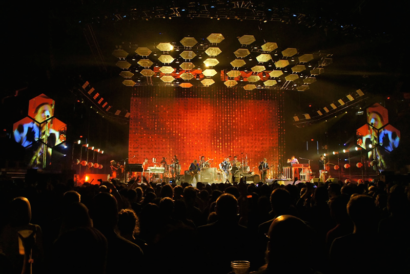 Solotech provided L-Acoustics speakers for Arcade Fire in 2014.