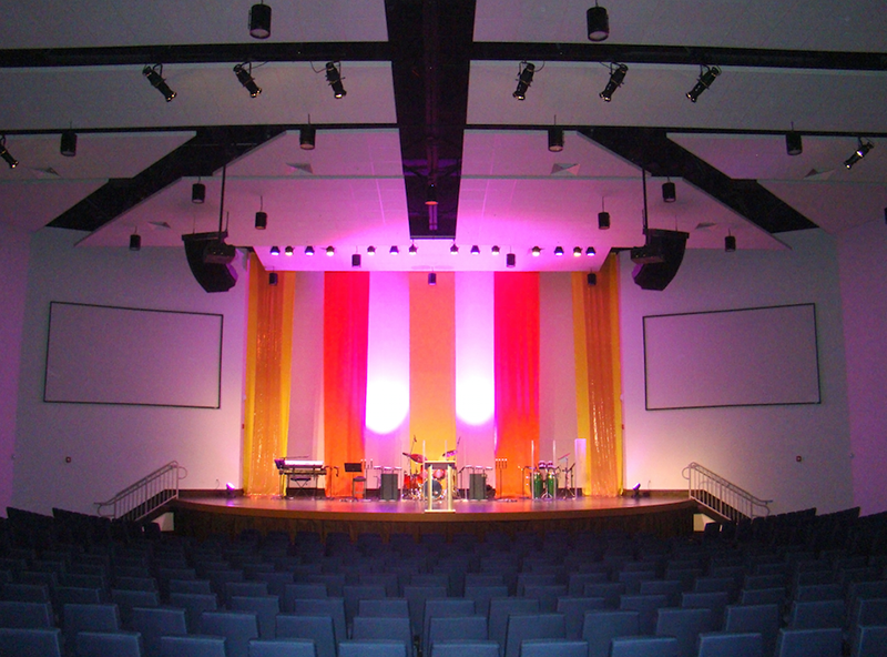The Rock Miami church, featuring a RoomMatch loudspeaker system from Bose Professional.