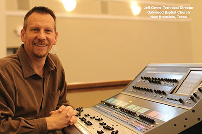 Jeff Owen, Technical Director of the Oakwood Baptist Church in New Braunfels, Texas