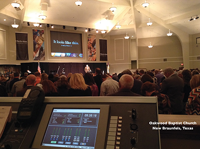 Oakwood Baptist Church in New Braunfels, TX is using Allen & Heath consoles for its main sanctuary and a children's facility nearby.