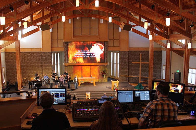 The church's new audio system includes several Powersoft K and Duecanali series amplifiers