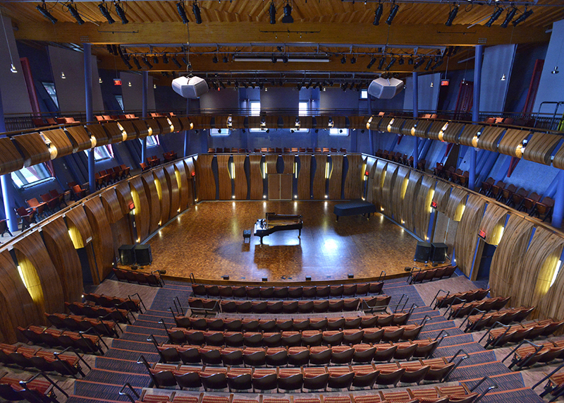 Masque Sound Teams with Jaffe Holden for PAC at Western Connecticut State University. Pictured here, the VPAC Concert Hall. Photo by Peggy Stewart