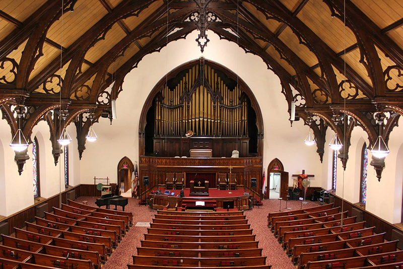 Interior - First Baptist receives upgrade from AVE with Martin Audio OmniLine
