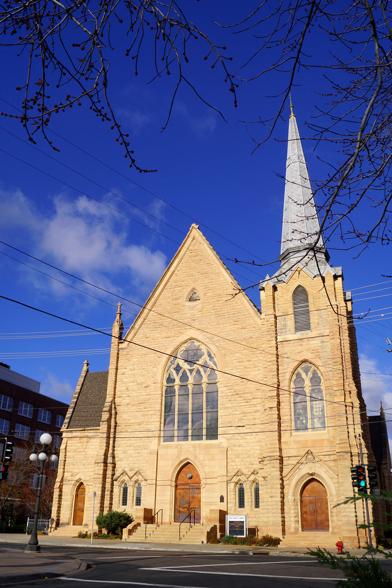 Exterior - First Baptist receives upgrade from AVE with Martin Audio OmniLine