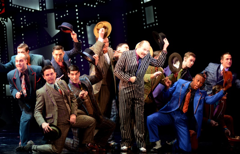 Christopher Swan as Nathan Detroit and the Cast of the National Tour of  