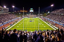 Aerial view of University of Reno Nevada's Mackay Stadium