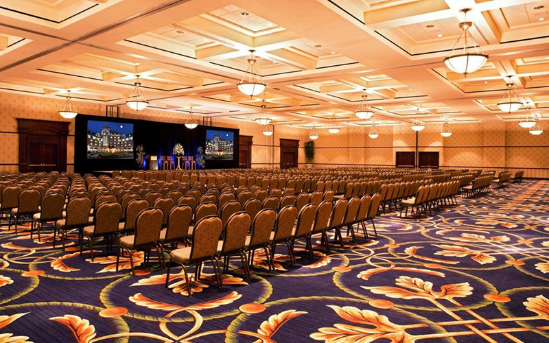 Hilton's Hotel Roanoke has a vast range of conference and collaboration spaces, including 35 meeting rooms and a 1,400-capacity ballroom – all of which require reliable and cost-effective processing. (c) Hilton Worldwide