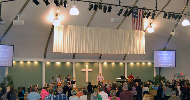 Faith Fellowship Worship Center with Community IP8-1122 Loudspeakers and IS8-115 Subwoofers