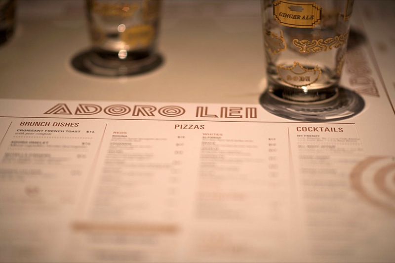  Adoro Lei’s sophisticated wood-burning stove showcases the restaurant’s passion for pizza.