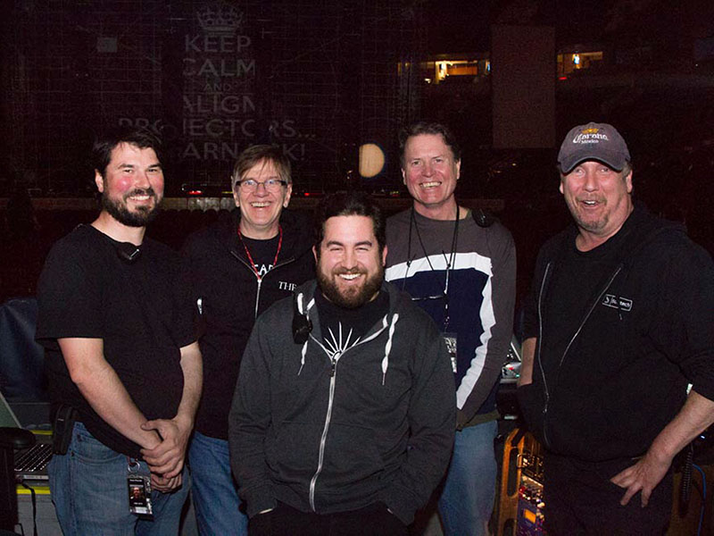 The audio production crew for The Hip’s 2015 tour