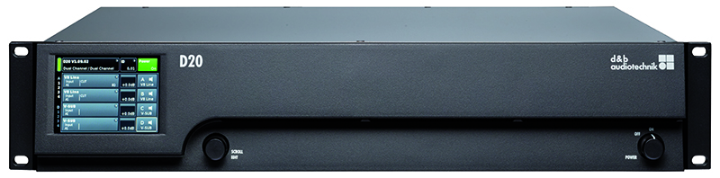 D20 amplifier - frontal display