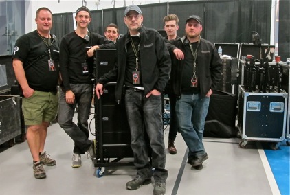 Stewart Independent Crew with RCF Touring Series Loudspeakers