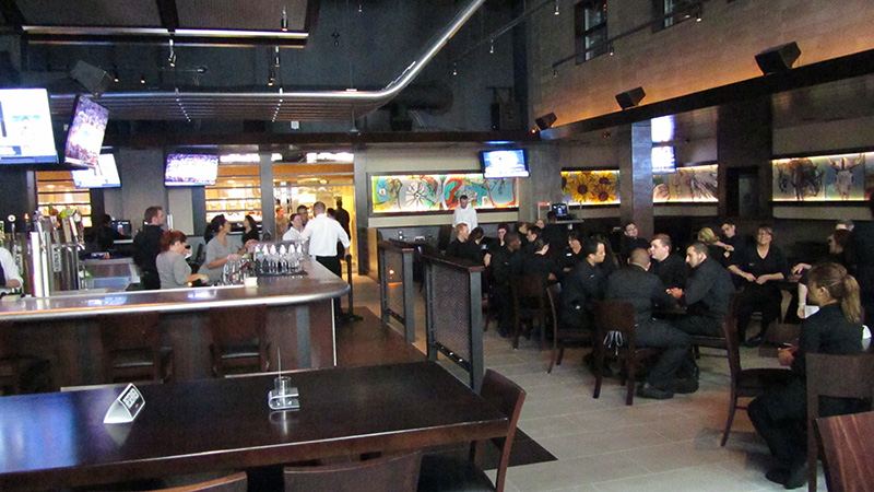 Dining Area with Community V2-8 Loudspeakers