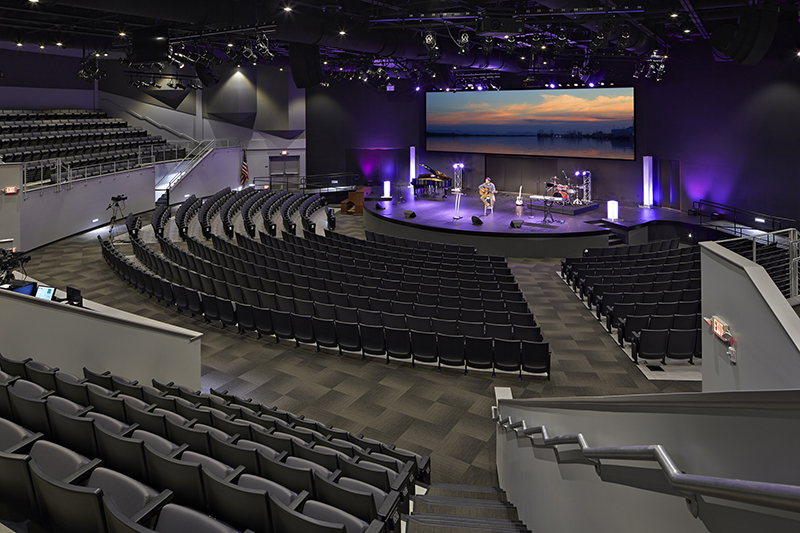 FRAMINGHAM, MA – As Black Rock Church in Fairfield, Connecticut, was developing its new facility, church leadership turned to integrator AE Global Media for audio, video and lighting solutions. The new space is much larger than one might expect from a New England church – accommodating 1,000 visitors in the main worship area. The audio system for this space needed to provide even, powerful sound for a wide range of music and worship styles, and AE Global Media, in collaboration with Black Rock’s Technical Director Joe Cichon, ended up installing a large system made up of RoomMatch loudspeakers from Bose Professional. More details from Bose (www.pro.bose.com): “To many audio professionals, Bose is more associated with quality audio components for home, auto and consumer use than large-format P.A. systems,” stated Donnie Haulk, CEO of AE Global Media. “I had that opinion myself, until I was lucky enough to be brought in as a consultant when Bose was developing the RoomMatch system a few years ago. This was right around the time AE Global Media was joining the Black Rock Church project, and having experienced the RoomMatch system first-hand, I knew that would be the right solution for this large worship space.” Joe Cichon stated,