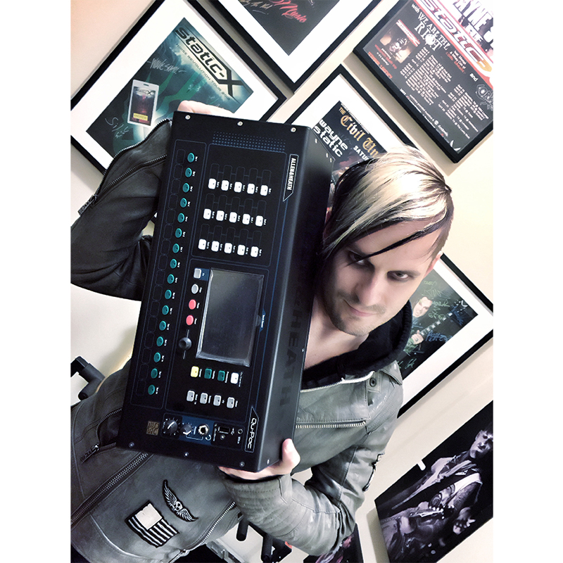 Bass Player Andy The Kid (ATK) Touring with Qu-Pac Digital Mixer