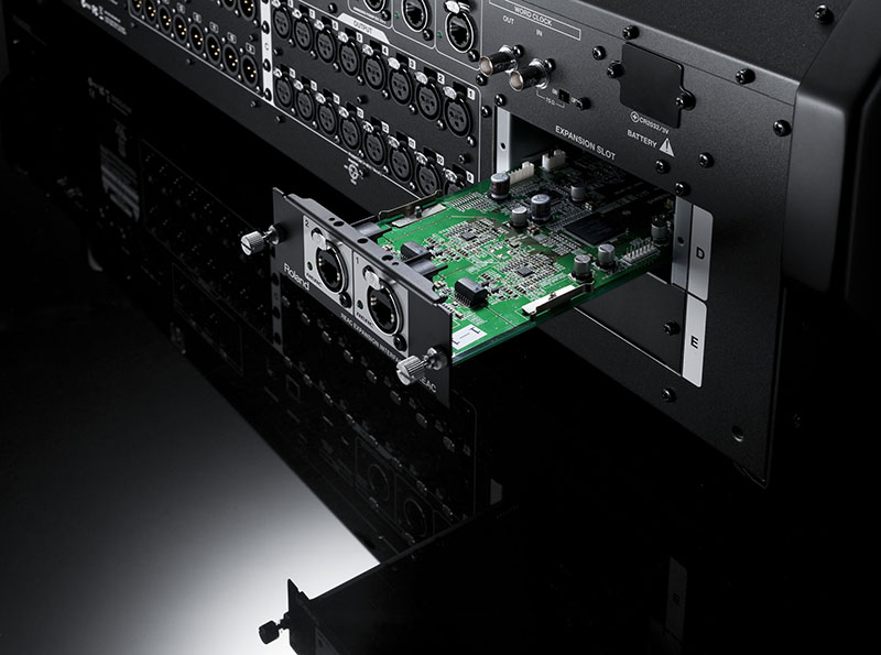 Roland M-5000 Audio Console, V-1200HD Video Switcher Feature Expansion Interface Cards
