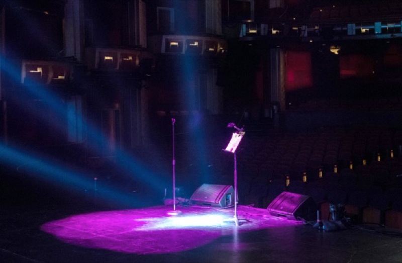 View of VUE monitors onstage at the Dolby Theater Auditorium