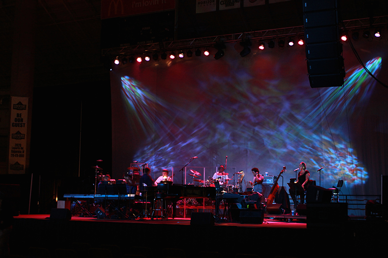 NEXO GEO S12 line array at Valpo Jazz Fest