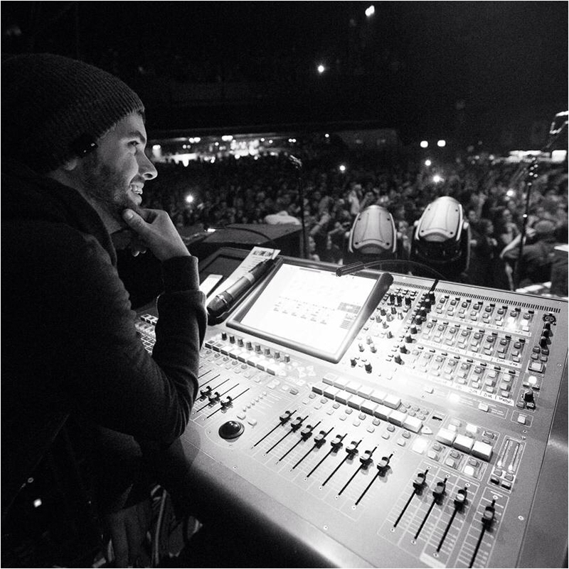 All Time Low production manager and monitor engineer Daniel Nickleski of Sound Works Productions.