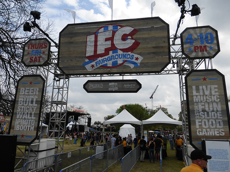 The Martin Audio MLA system for the IFC Stage consisted of seven MLA and one MLD downfill enclosure per side with eight MLX subs ground-stacked in a broadside array at the front of the stage optimized to cover the width of the audience area.