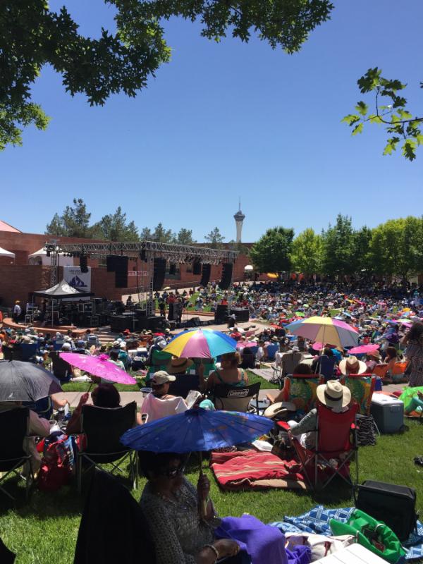 The view of the stage at CITY OF LIGHTS JAZZ & RnB festival in Las Vegas