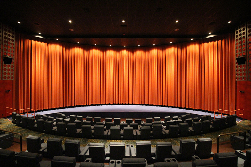 The Cooper Auditorium is the first to offer Movie Palace, Inc.’s proprietary ARQ curved screen format.