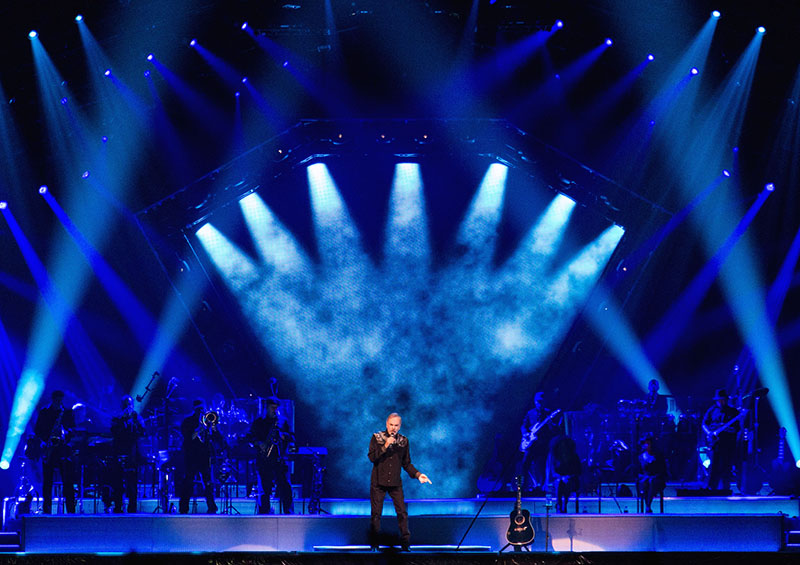 The main system typically consists of 16 VTX V25-II line array elements per side in a left-right configuration, along with 12 VTX S28 subwoofers per side and a total of 64 VTX V20 loudspeakers for out fill and side fill.